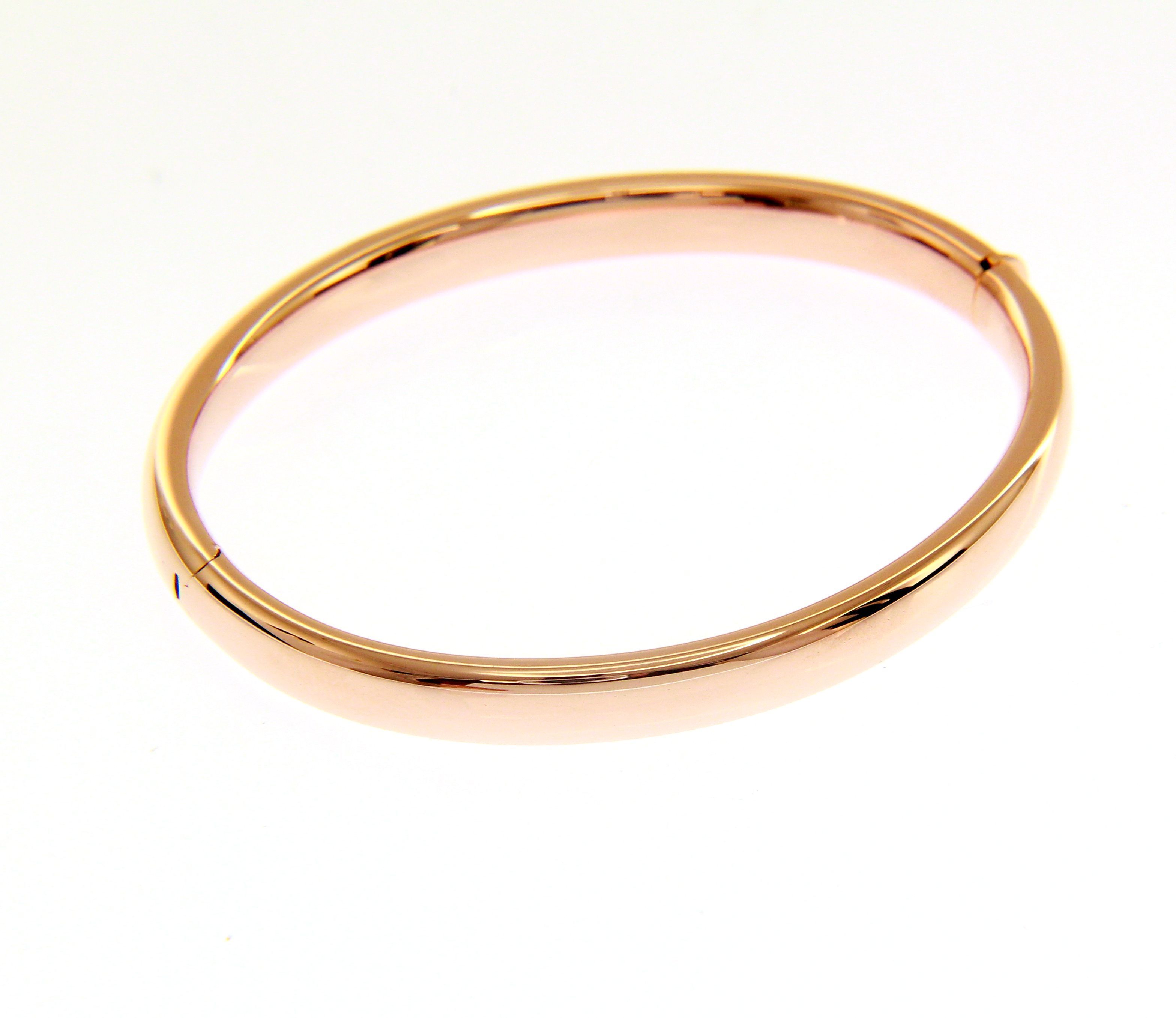 Rose gold oval bracelet with clasp k14(code S205086)